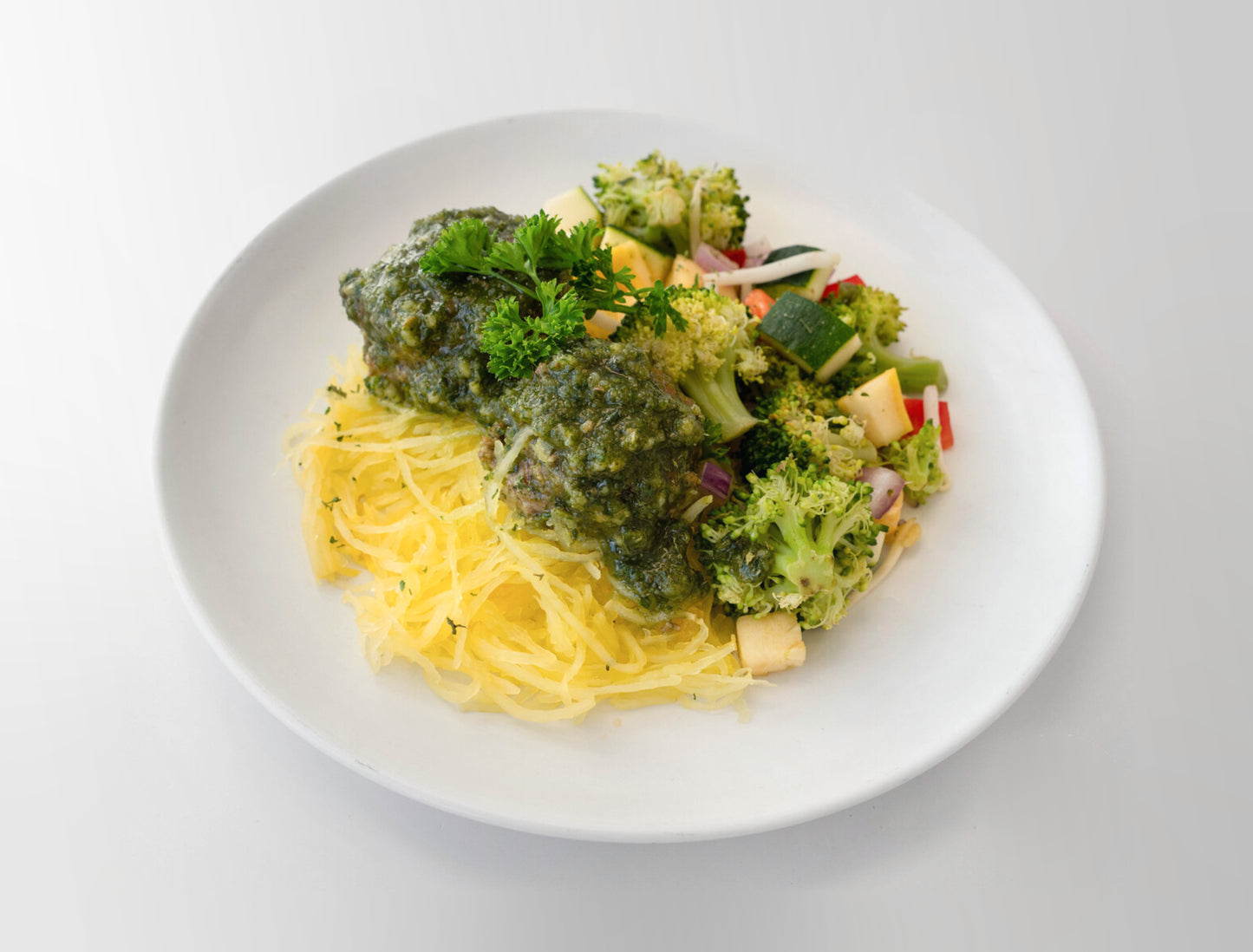 PESTO PRIMAVERA CHICKEN MEATBALLS